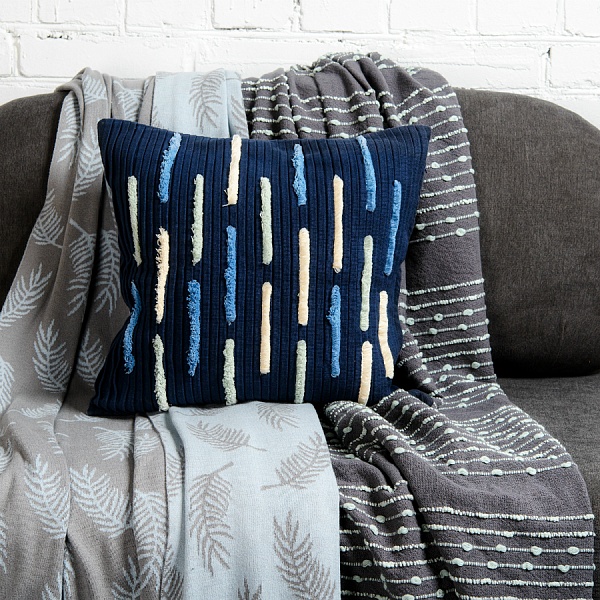 Покрывало хлопковое 230 х 250 см Tkano Ethnic серый