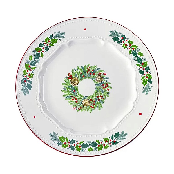 Набор тарелок 23 см Tkano Nordic winter 4 шт белый 