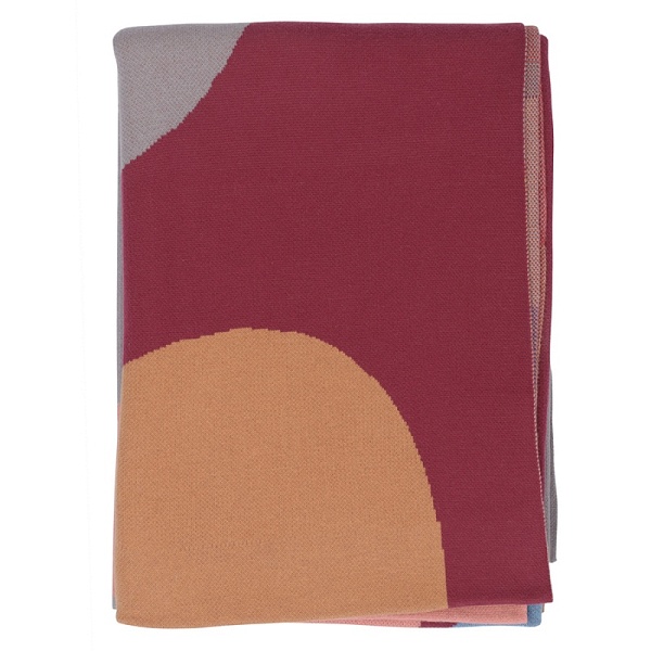 Плед из хлопка с авторским принтом Tkano Strange Fruit 130х180 см