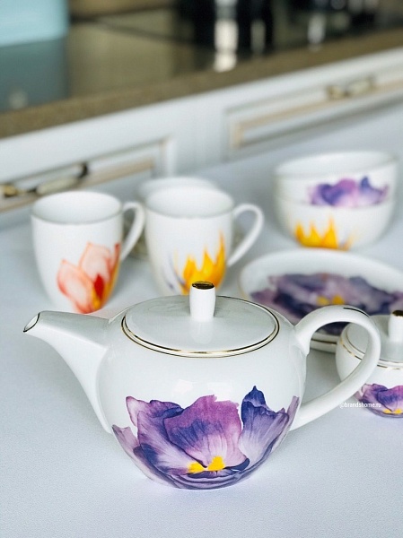 Пара чайная 250 мл Anna Lafarg Emily Flowers Iris