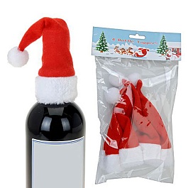 Шапка декоративная для винных бутылок 4 шт, 20х7 см