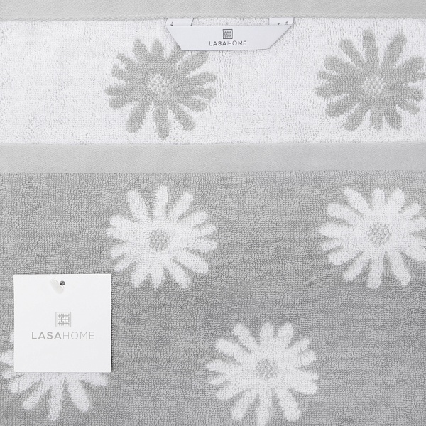 Полотенце для рук и лица 33 х 50 см Lasa Home Allegri Flowers серый