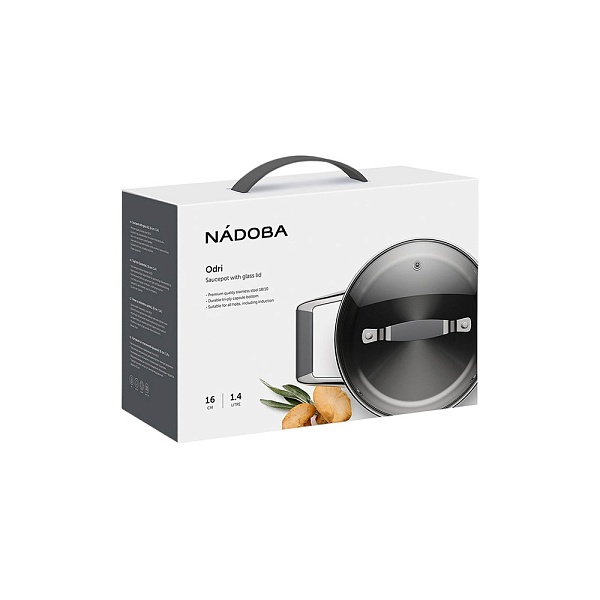 Кастрюля со стеклянной крышкой, 16 см/1,4 л ODRI