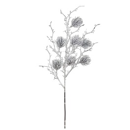 Ветка с глиттером 51 см DecoLine серебряный