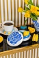 Шкатулка фарфоровая My Ceramic Story Гжелини в форме макаронс