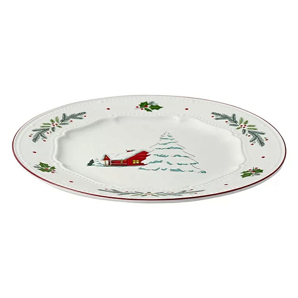 Набор тарелок 23 см Tkano Nordic winter 4 шт белый 