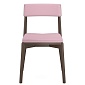 Набор из 2 стульев aska, рогожка, венге/розовый