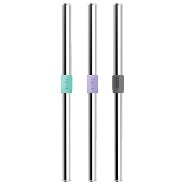 Соломинка из нержавеющей стали Zoku Jumbo в футляре мятный