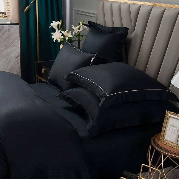 Комплект постельного белья семейный Sofi de Marko Дайкири чёрный