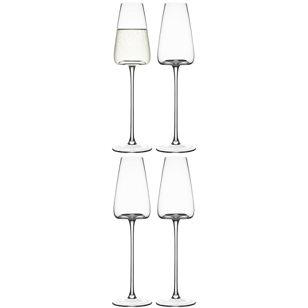 Набор бокалов для шампанского 4шт 240мл Sheen