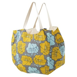 Сумка-авоська из хлопка Tkano Prairie цветы серый