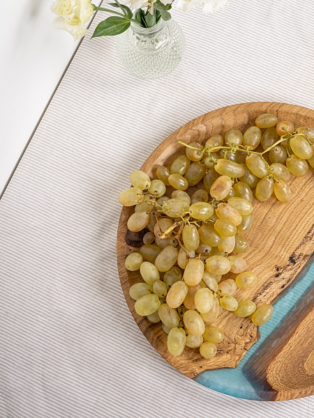 Тарелка "Река" 35 см, бирюза