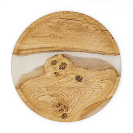 Тарелка "Река" 35 см, жемчуг