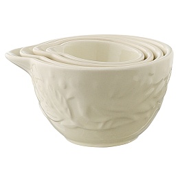 Набор мерных чаш 4шт Birds of Paradise, кремовые