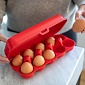 Коробка для яиц Koziol Eggs To go organic красный