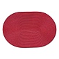 Салфетка плетеная овальная под горячее 46*30 см красная