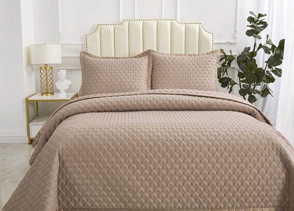 Комплект покрывало и наволочки 160 х 220 см Sofi de Marko Роксалана мокко