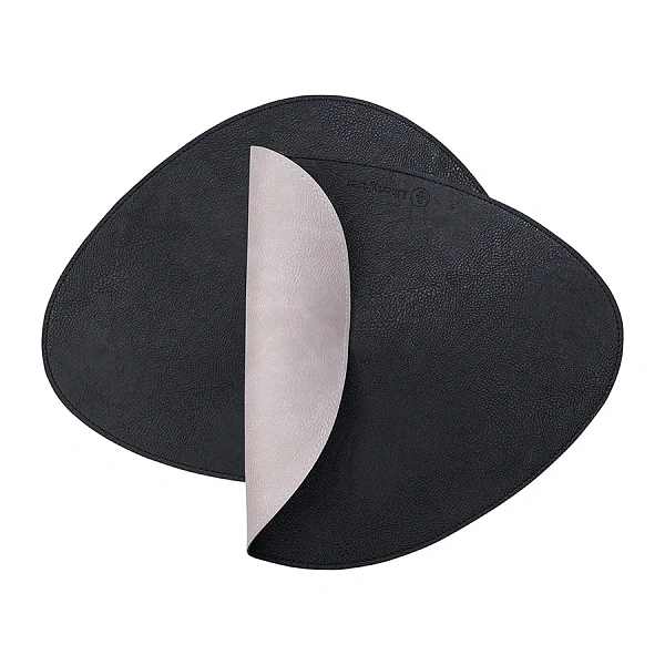 Набор салфеток сервировочных 4шт 33х41 см, Drop черный/светло серый