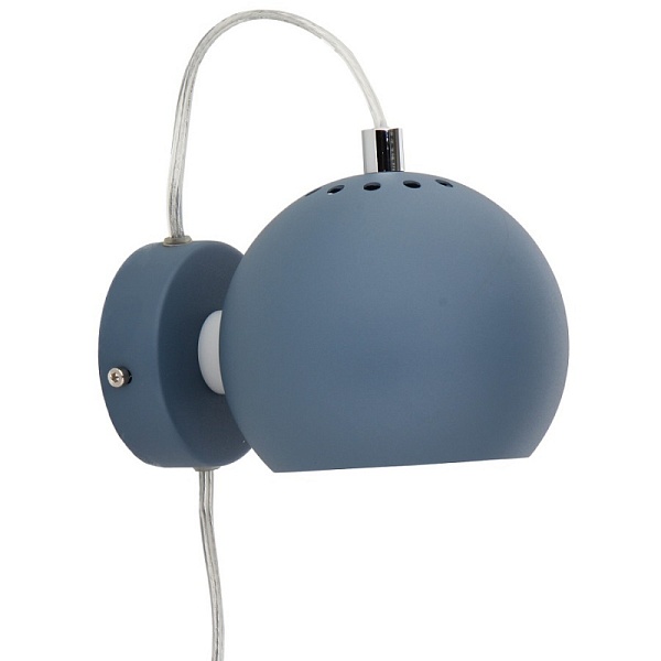 Лампа настенная Frandsen Ball темно-голубая структурное напыление