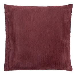 Чехол на подушку фактурный из хлопкового бархата бордового цвета  из коллекции essential, 45х45 см