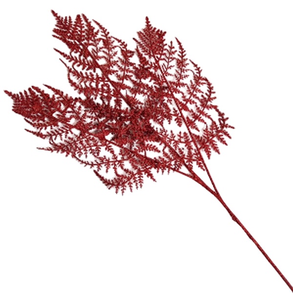 Ветка с глиттером 80 см DecoLine красный