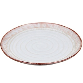 Тарелка 22 см Royal Stoneware Барокко бело-коричневый