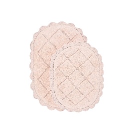 Penny (пудра) Набор ков. для ванной кружевной 60х100 и 50х70