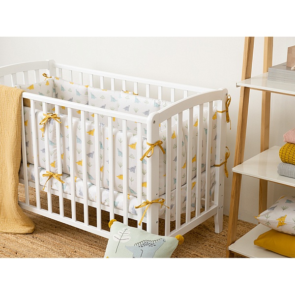 Комплект постельного белья из сатина с принтом Dinosauria World 150 х 200 см Tkano Tiny World