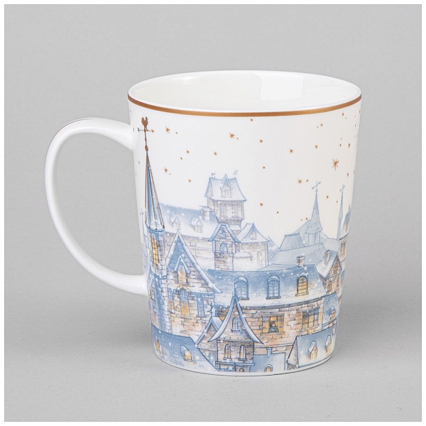 Кружка 400 мл Leaf Снежная королева белая