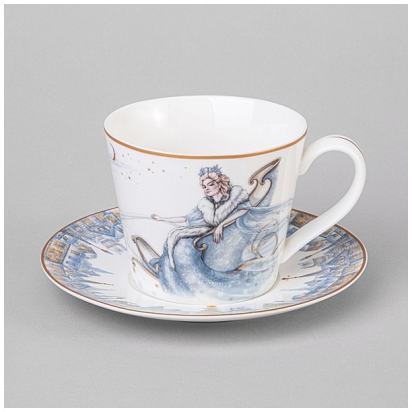 Пара чайная 300 мл Lefard Снежная королева белая