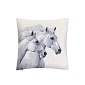 Подушка 44 х 44 см Пара белых лошадей, Le Gobelin белый/бежевый