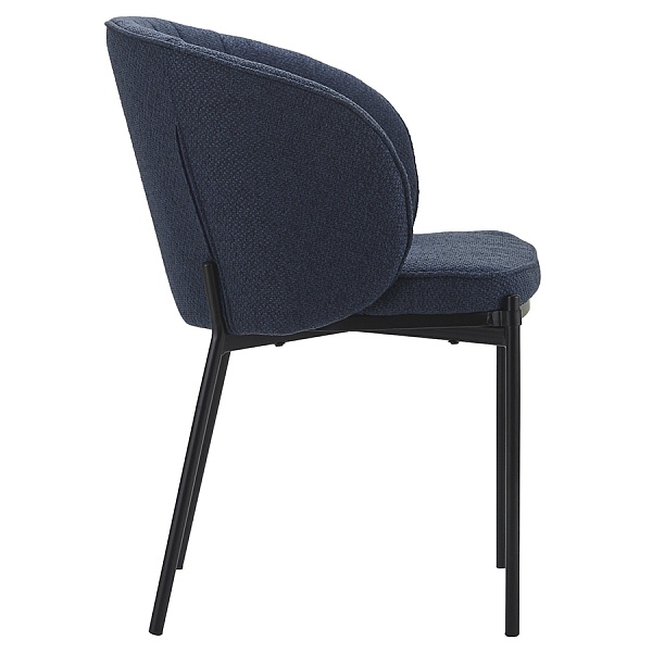 Кресло Coral лен, темно-синее