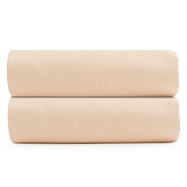 Простыня на резинке 180 x 200 см Tkano Essential из сатина бежево-розовый