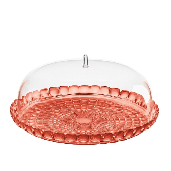 Подставка для торта с крышкой TIFFANY красная