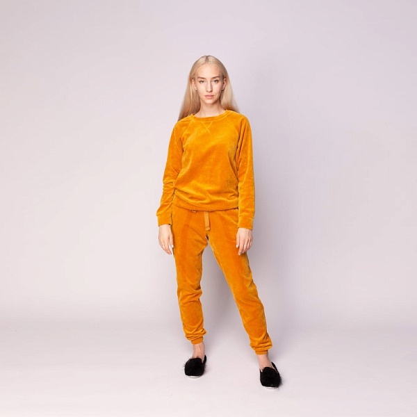 Костюм велюровый Sofi de Marko Лорен M горчичный