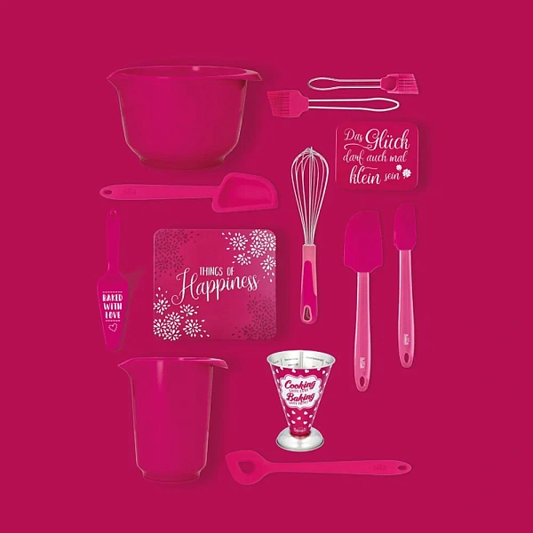 Кисточка 21 см силиконовая, цвет гранат