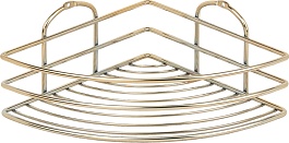 Полка в ванную угловая BK021G 1 ярус 20*20*9 золотистый