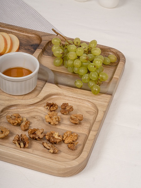 Менажница "Квадро" 35 см, жемчуг