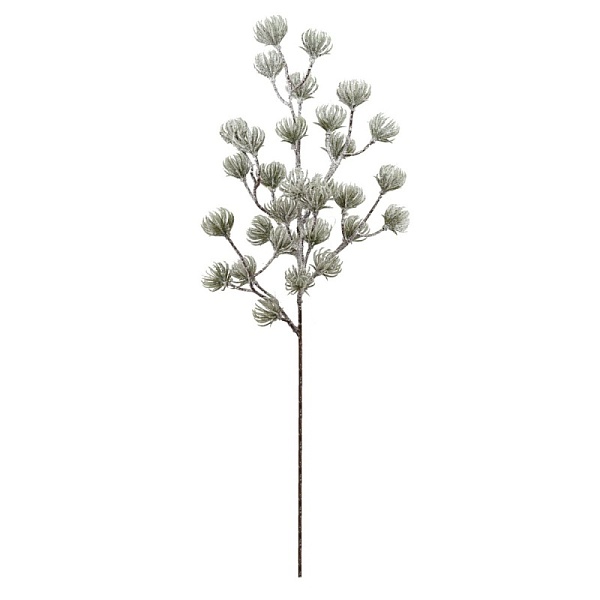 Ветка с глиттером заснеженная 49 см Азалия Декор зелёный