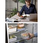 Контейнер квадратный 1000 мл Omada Pull Box слоновая кость 