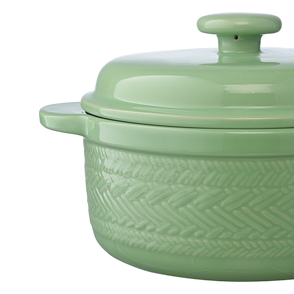 Кастрюля жаропрочная country mill, 1,9 л, светло-зеленая