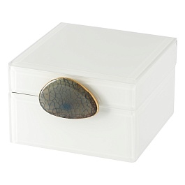 Шкатулка 12x12x8 см ONYX белый