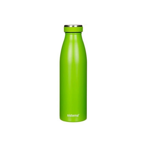 Стальная бутылка 500 мл Sistema зелёный