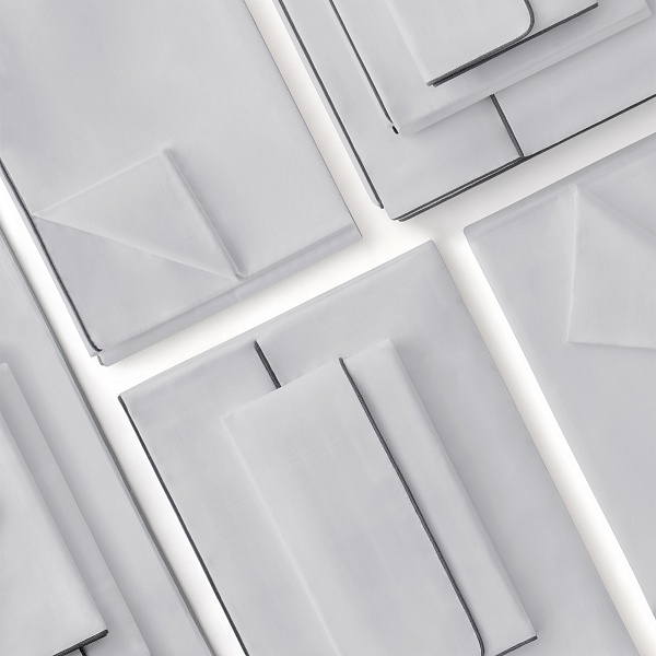 Комплект постельного белья 1,5 - спальный Soft Silver, благородное серебро