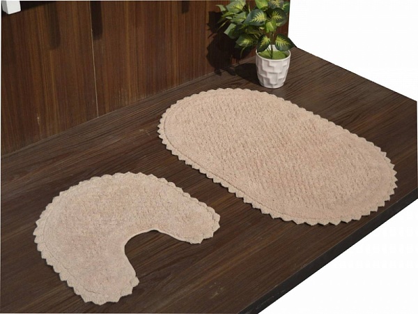 Hanna (капучино) Коврик для ванной кружевной 60х100