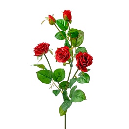 Искусственная кустовая роза 55 см MayBlummy красный