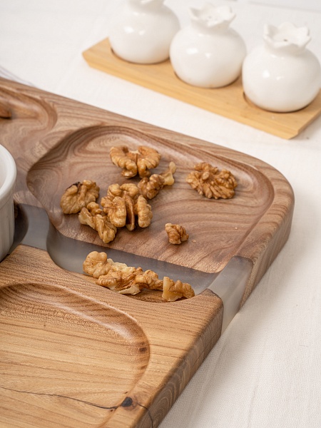 Менажница "Квадро" 35 см, жемчуг