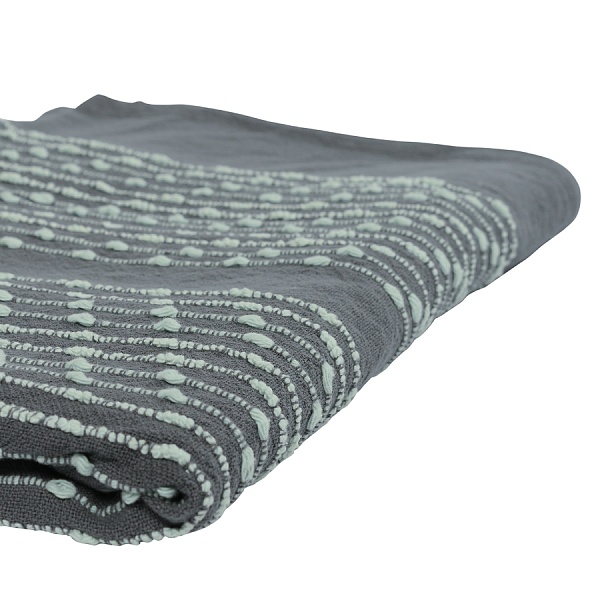 Покрывало хлопковое 230 х 250 см Tkano Ethnic серый