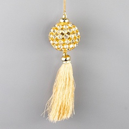 Украшение подвесное Кисточка 5 x 25 см Азалия золотое