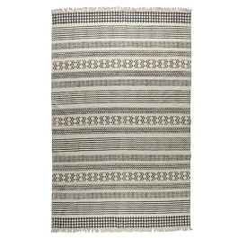 Ковер из хлопка с контрастным орнаментом и бахромой из коллекции ethnic, 200х300 см